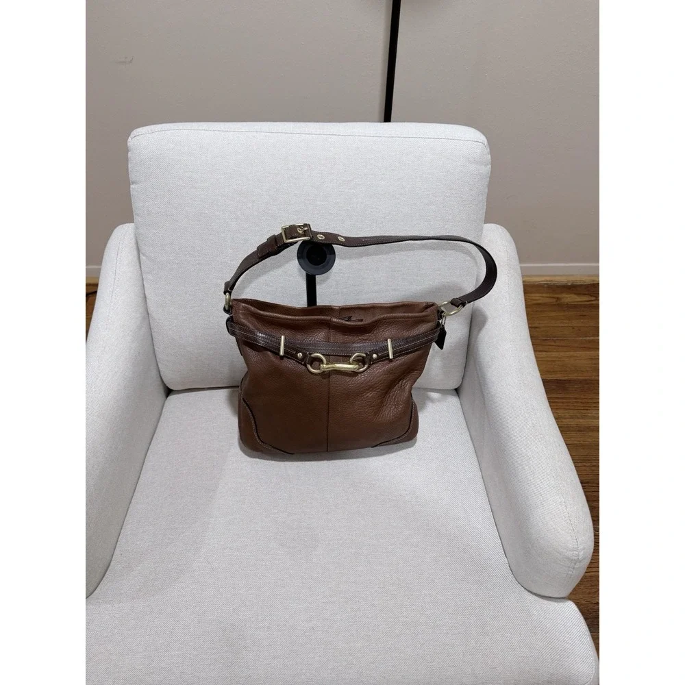 COACH Vintage Hampton‎ Horsebit Burnished Leather Ergo Bag